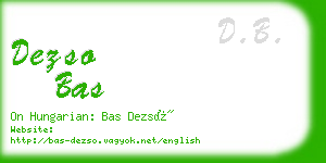 dezso bas business card